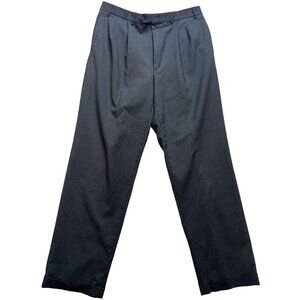 Lauren Ralph Lauren Men's Wool Pleated Dress Pants Total Comfort Size 36 Gray